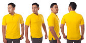 Yellow Collared Shirt Design Template