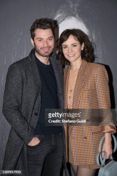 Camilla Filippi and Stefano Lodovichi during the photocall of the presentation the film "Il Grande Passo" on November 25, 2019 in Turin, Italy.