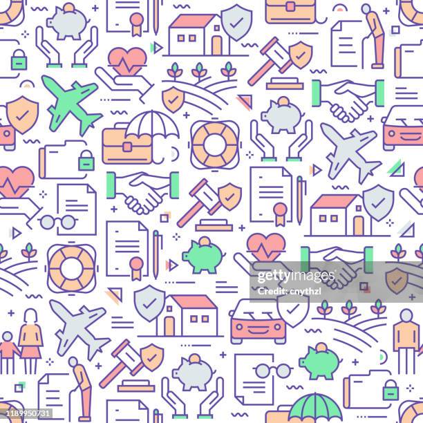 Insurance Vector Template Vector Set Of Design Templates And Elements For Insurance In Trendy ...