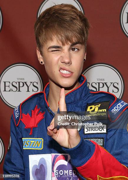 Singer Justin Bieber attends The 2011 ESPY Awards at Nokia Theatre L.A. Live on July 13, 2011 in Los Angeles, California.