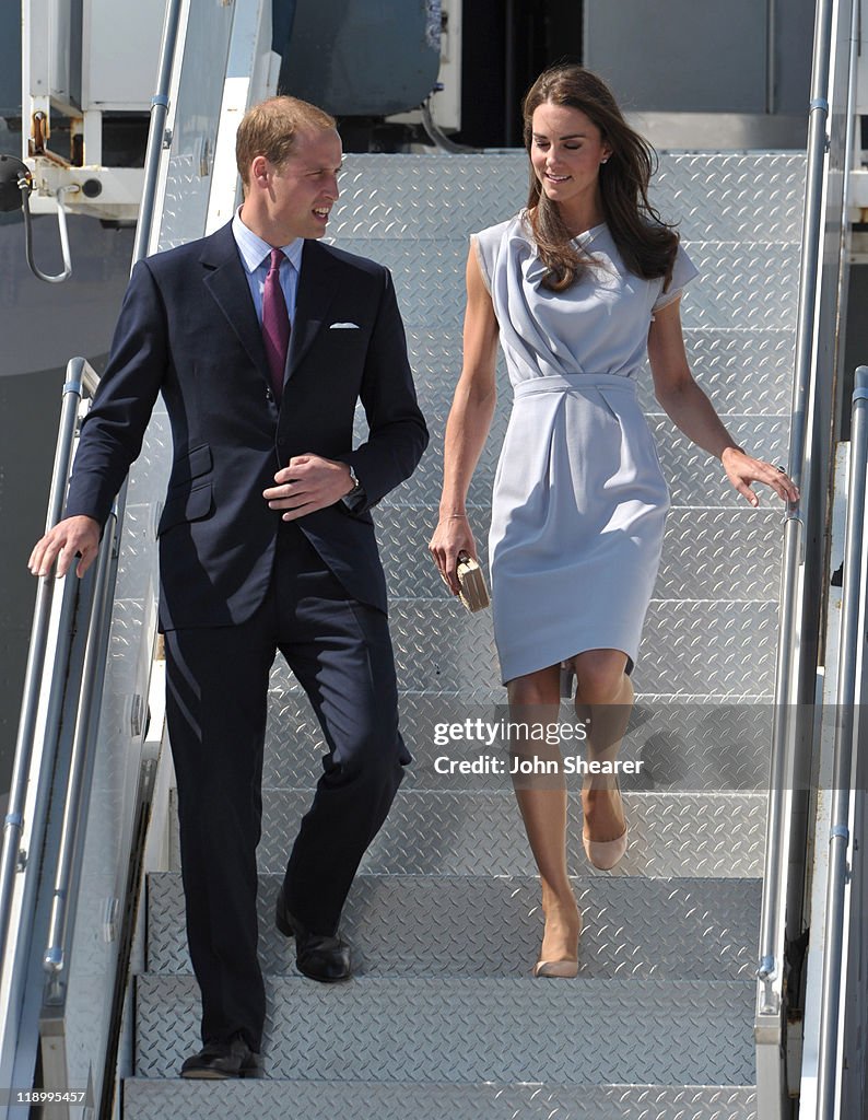 The Duke And Duchess Of Cambridge Arrive At LAX International Airport