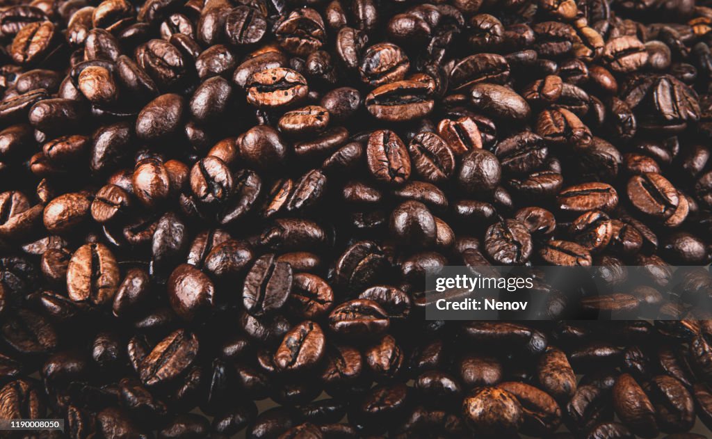 Close-Up Of Coffee Beans Background
