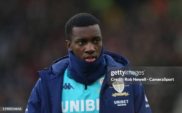 Leeds United's Edward Nketiah during the Sky Bet Championship match between Fulham and Leeds United at Craven Cottage on December 21, 2019 in London,...