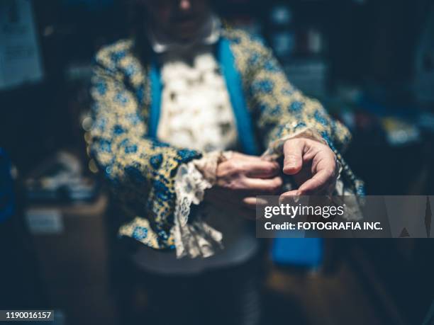 hands of opera singer getting ready in dressing room - theatre dressing room stock pictures, royalty-free photos & images