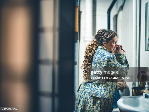 opera singer getting ready - nightclub bathroom stock pictures, royalty-free photos & images