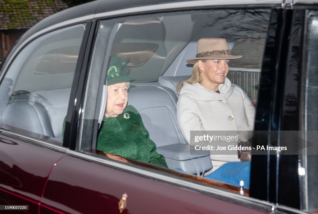 Royals attend church