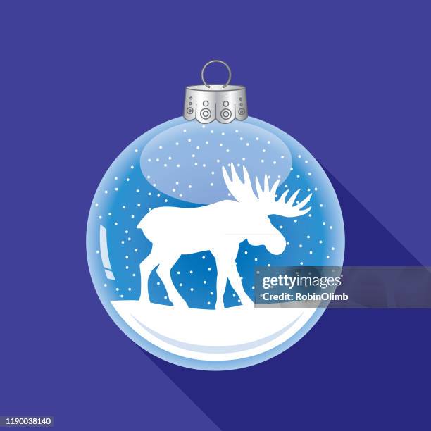 glass moose ornament icon - white moose stock illustrations