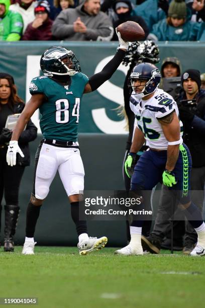 Greg Ward of the Philadelphia Eagles signals a first down against Mychal Kendricks of the Seattle Seahawks during the first quarter at Lincoln...