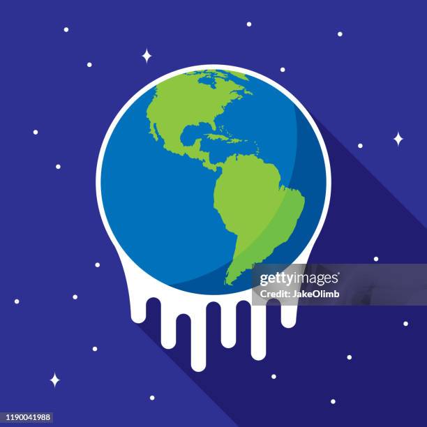 global warming icon flat 1 - energy efficient heating stock illustrations