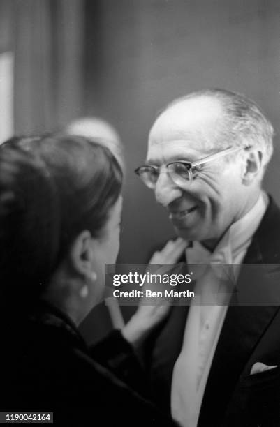 Aaron Copland , conducting the New York Philharmonic, November 1960.