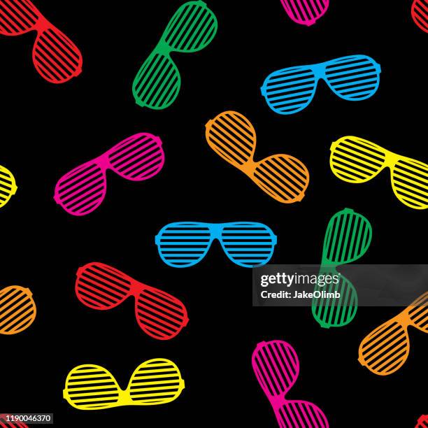 party-brille muster bunt - kunst, kultur und unterhaltung stock-grafiken, -clipart, -cartoons und -symbole