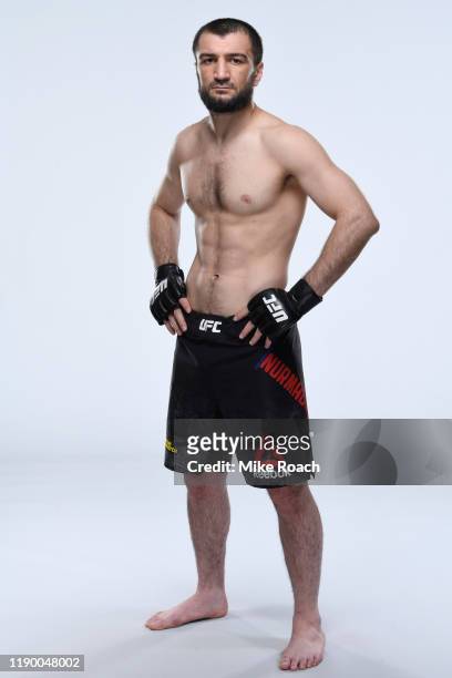 Abubakar Nurmagomedov of Russia poses for a portrait during a UFC photo session on November 6, 2019 in Moscow, Russia.