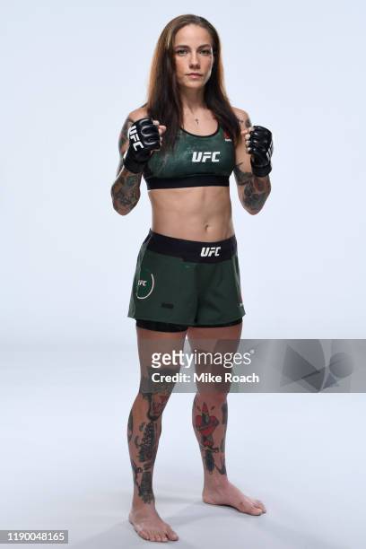 Jessica-Rose Clark of Australia poses for a portrait during a UFC photo session on November 6, 2019 in Moscow, Russia.