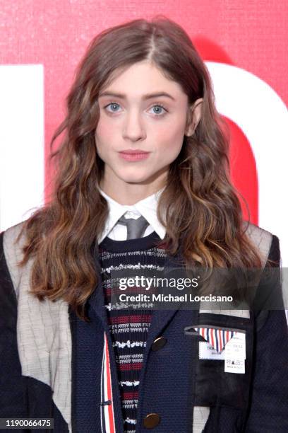 Natalia Dyer takes part in SAG-AFTRA Foundation Conversations: "Stranger Things" at The Robin Williams Center on November 25, 2019 in New York City.