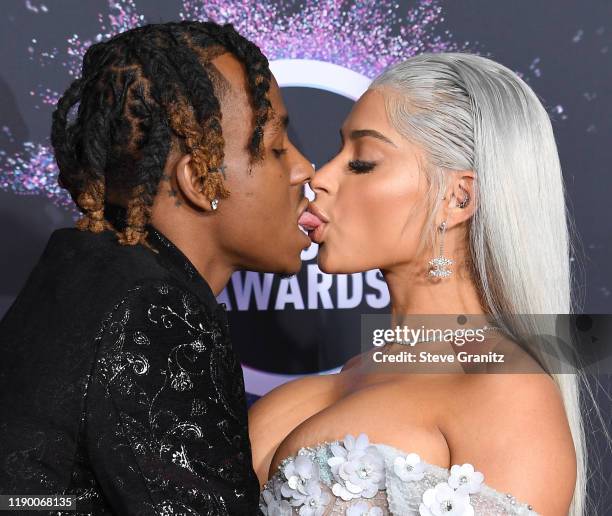 Rich The Kid and Antonette Willis arrives at the 2019 American Music Awards at Microsoft Theater on November 24, 2019 in Los Angeles, California.