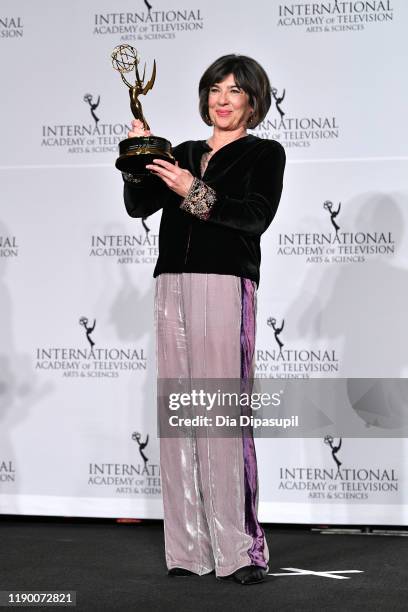 Christiane Amanpour winner of Directorate Award during the 2019 International Emmy Awards Gala on November 25, 2019 in New York City.