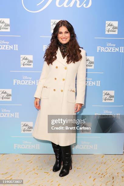 Idina Menzel attends the Disney and Saks Fifth Avenue unveiling of "Disney Frozen 2" holiday windows on November 25, 2019 in New York City.