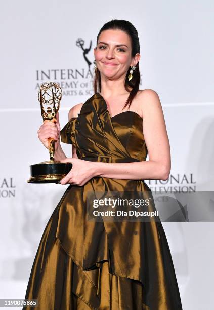 Marina Gera winner of Best Performance by an Actress during the 2019 International Emmy Awards Gala on November 25, 2019 in New York City.