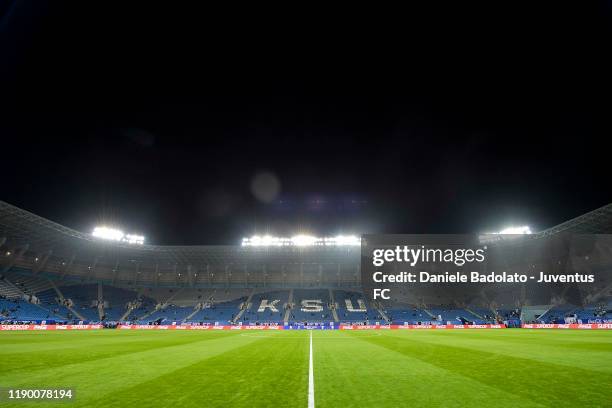 General view of the stadium before the Italian Supercup match between Juventus and SS Lazio at King Saud University Stadium on December 22, 2019 in...