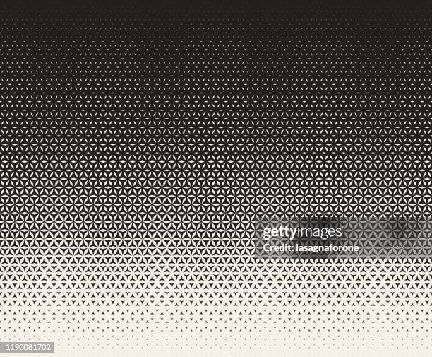 triangle halftone background seamless vector - interlocking circles stock illustrations