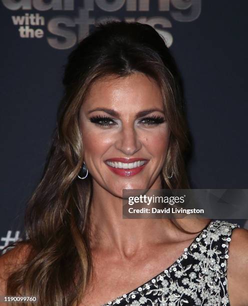 Erin Andrews poses at "Dancing with the Stars" Season 28 Finale at CBS Television City on November 25, 2019 in Los Angeles, California.