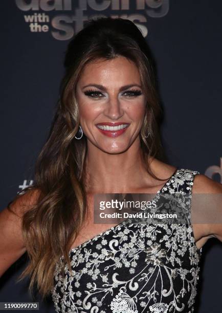 Erin Andrews poses at "Dancing with the Stars" Season 28 Finale at CBS Television City on November 25, 2019 in Los Angeles, California.