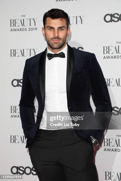 Adam Collard attends The Beauty Awards 2019 on November 25, 2019 in London, England.