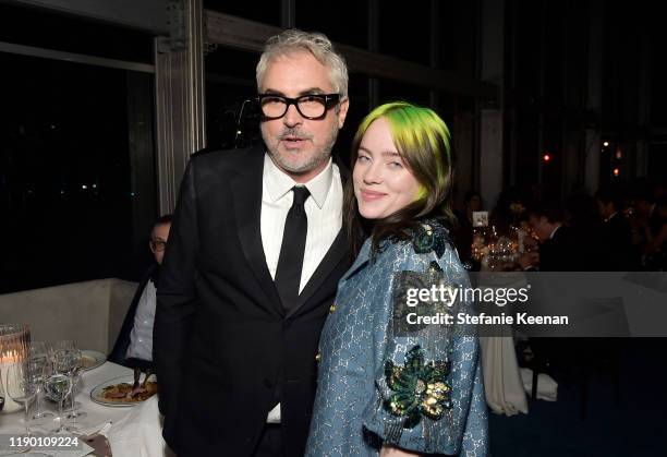 Alfonso Cuarón and Billie Eilish, both wearing Gucci, attend the 2019 LACMA Art + Film Gala Presented By Gucci at LACMA on November 02, 2019 in Los...