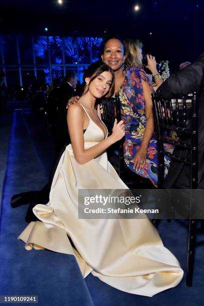 Camila Morrone and Nicole Avant attend the 2019 LACMA Art + Film Gala Presented By Gucci at LACMA on November 02, 2019 in Los Angeles, California.