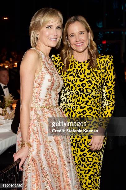 Trustee Willow Bay and Elizabeth Wiatt attend the 2019 LACMA Art + Film Gala Presented By Gucci at LACMA on November 02, 2019 in Los Angeles,...