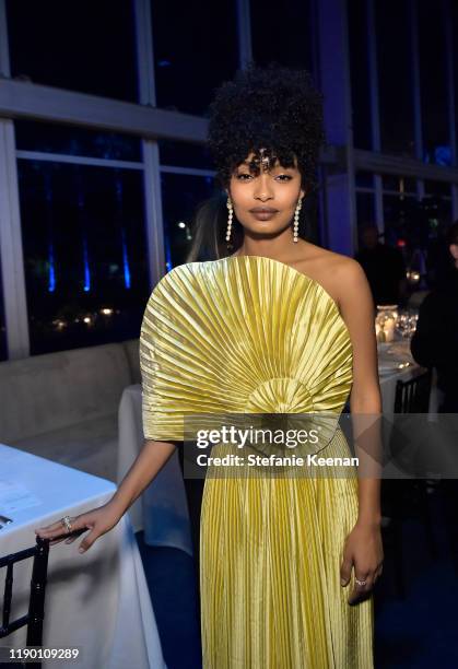 Yara Shahidi, wearing Gucci, attends the 2019 LACMA Art + Film Gala Presented By Gucci at LACMA on November 02, 2019 in Los Angeles, California.