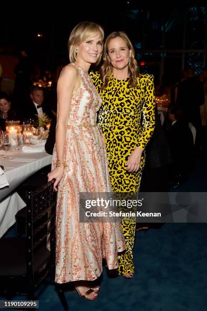 Trustee Willow Bay and Elizabeth Wiatt attend the 2019 LACMA Art + Film Gala Presented By Gucci at LACMA on November 02, 2019 in Los Angeles,...