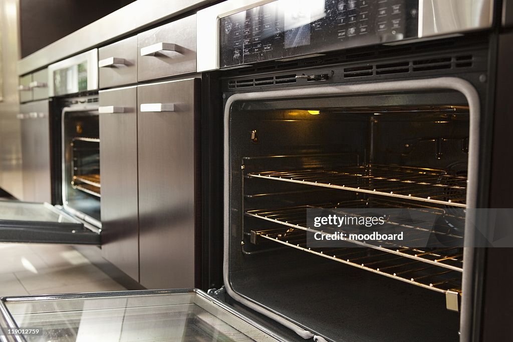 Open oven in industrial kitchen