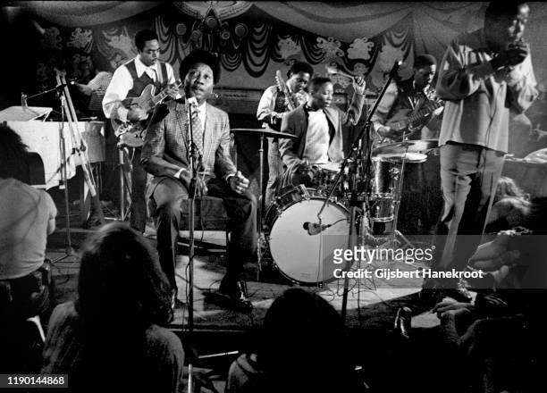 Muddy Waters performs on stage at the Country Club, London, 1 December 1970.