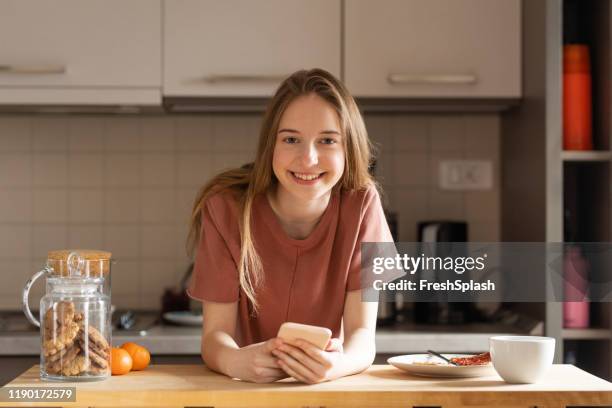 portrait of teenage girl - girl who stands stock pictures, royalty-free photos & images