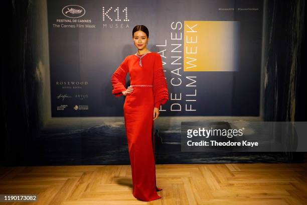 Janice Man arrives at the opening ceremony of Festival de Cannes Film Week in Asia at K11 Musea on November 12, 2019 in Hong Kong, China.
