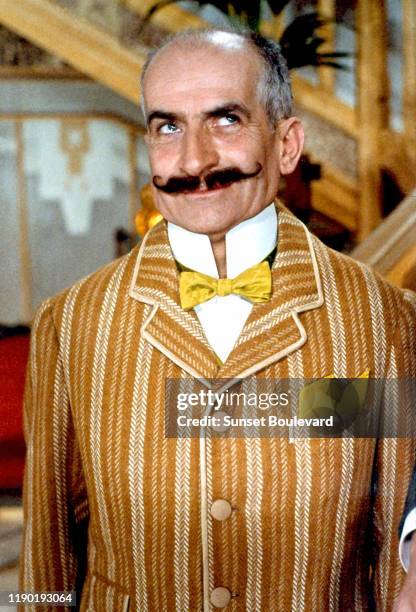 Acteur français Louis de Funes sur le tournage du film "Hibernatus".