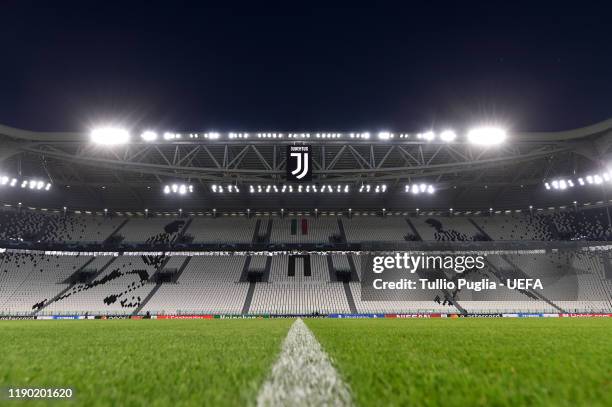 General view prior to the UEFA Champions League group D match between Juventus and Atletico Madrid at Allianz Stadium on November 26, 2019 in Turin,...