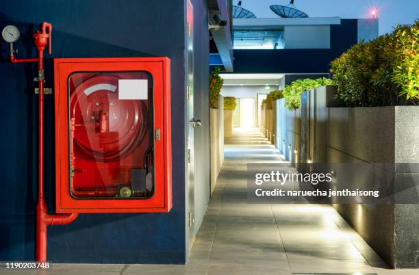 fire equipment in box, walkway area - pipe spool stock pictures, royalty-free photos & images