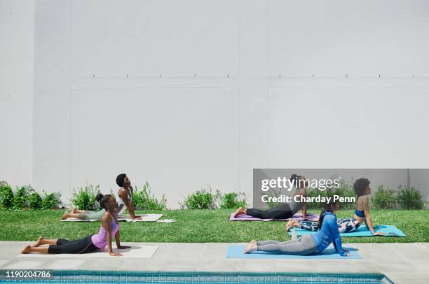 if you're not at yoga class you're missing out - yoga class stock pictures, royalty-free photos & images