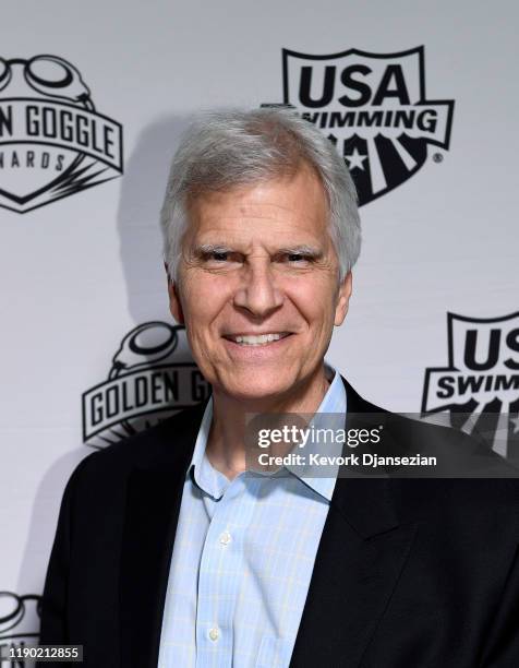 Mark Spitz poses during Golden Goggle Awards on November 24, 2019 in Los Angeles, California.