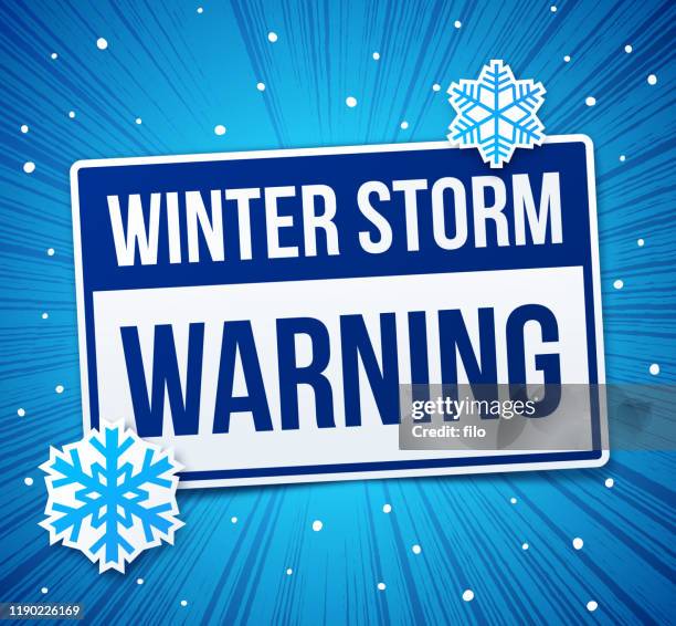 ilustrações de stock, clip art, desenhos animados e ícones de warning winter storm - alarme