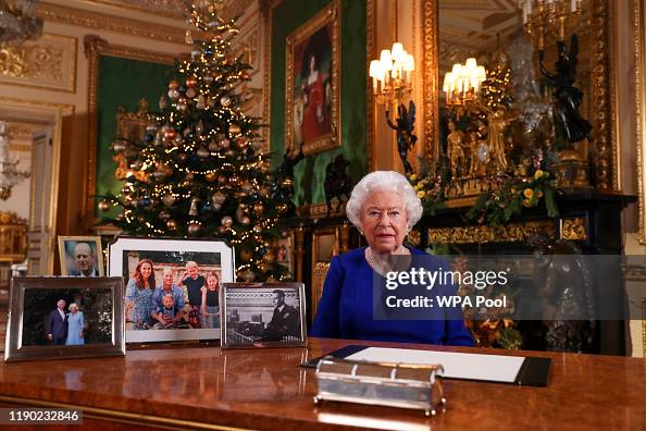 Queen Elizabeth II Records Her Annual Christmas Broadcast Queen Elizabeth II Records Her Annual Christmas Broadcast