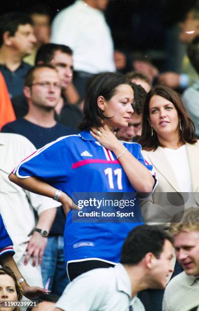 Nathalie PIRES wife of Robert PIRES of France during the European Championship Final match between France and Italy at Feyenoord Stadium, Rotterdam,...
