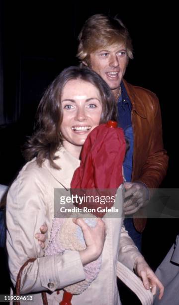 Actor Robert Redford and Lola Redford attend the premiere party for "Great Waldo Pepper" on March 12, 1975 at Rivoli Restaurant in New York City.
