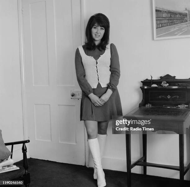 Actress Nerys Hughes interviewed at her home for the BBC television series 'The Liver Birds', May 1st 1972.