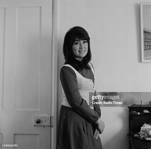 Actress Nerys Hughes interviewed at her home for the BBC television series 'The Liver Birds', May 1st 1972.