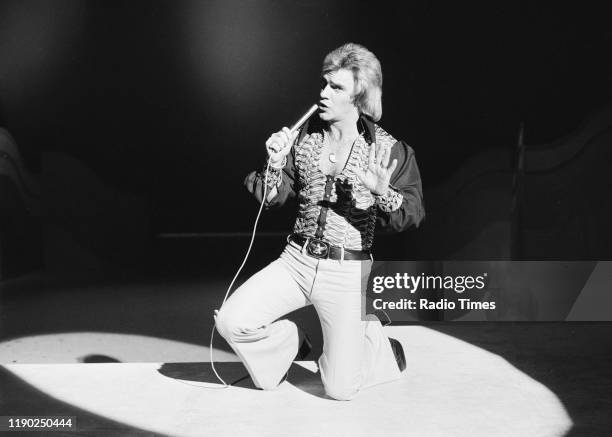 Comedian Freddie Starr performing on the BBC television special 'The Freddie Starr Show', January 27th 1976.