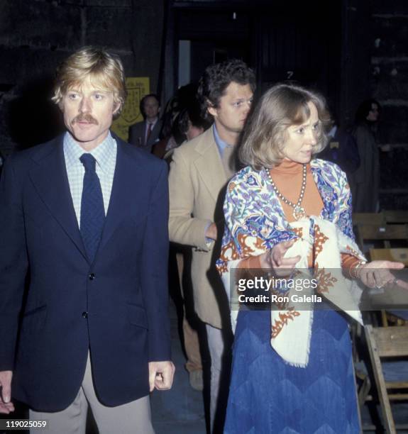 Actor Robert Redford and Lola Redford attend A Future With Alternatives Benefit on May 5, 1978 at St. John the Divine Cathedral in New York City.