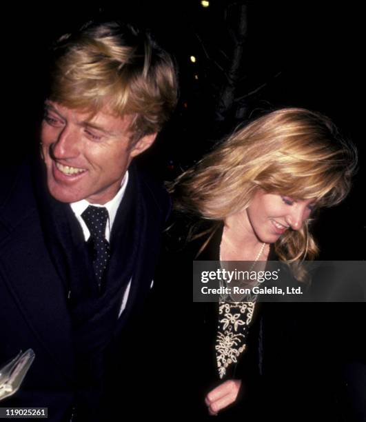 Actor Robert Redford and daughter Shauna Redford attend the opening exhibit of "Highlight" on November 17, 1983 at the International Center of...